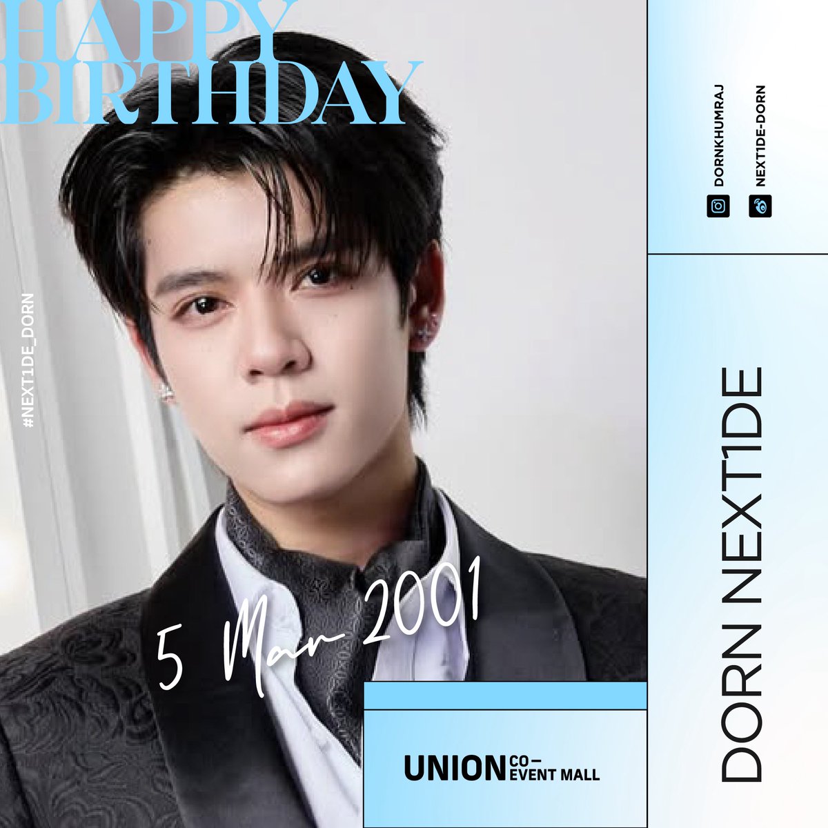 HAPPY BIRTHDAY DORN🎂🐉
เป็น 25 ที่เฮียดรณ์ฮอตมากก❤️‍🔥 ขอให้ได้กินแต่ของอร่อย เป็นความสุขของโอนาในทุกวันนะ🩵

Shining DORN’s 25th
#DORN25thBirthday #NexT1DE_DORN
#UnionMall #UnionCoEventMall