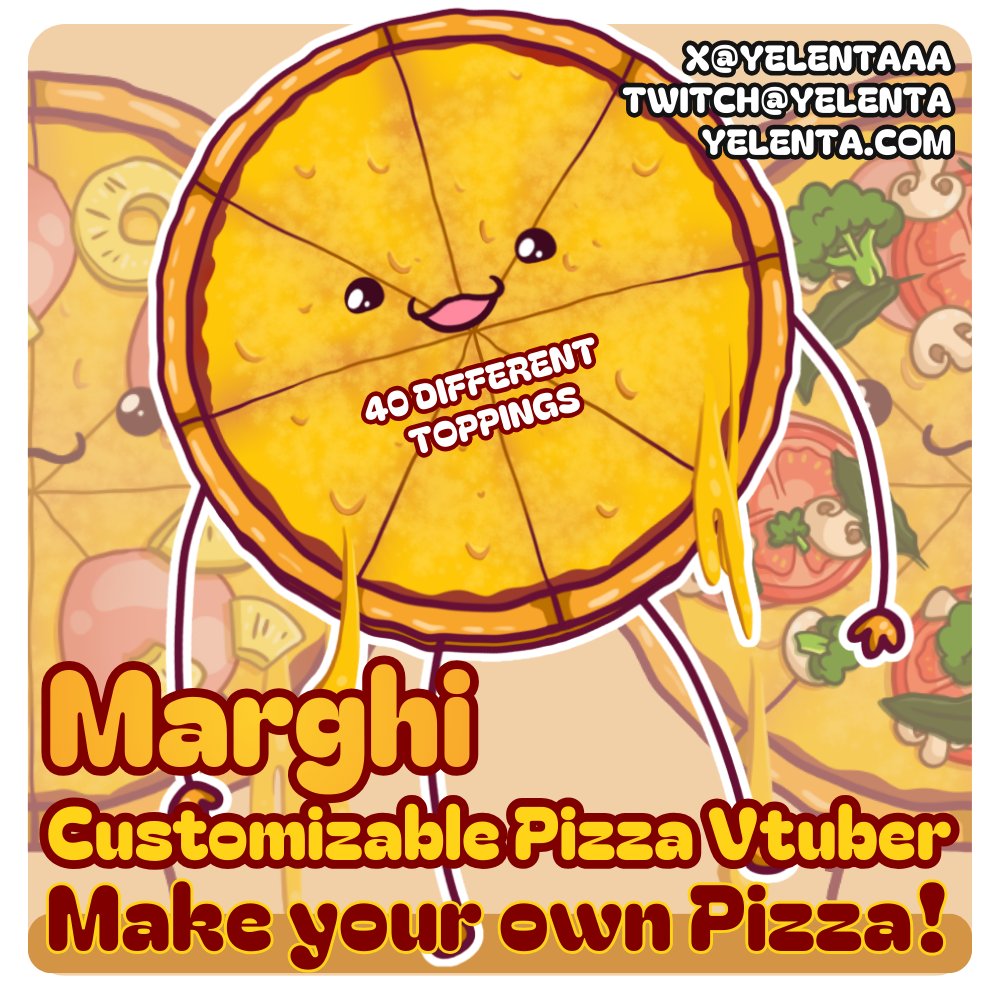 🍕 GIVEAWAY TIME! 🍕

To celebrate the launch of my first customizable VTuber model, I’m giving away one MARGHI the Pizza Model to one lucky winner! 🎉

How to enter:
✨ Like + repost
✨ Follow me
✨ Comment your favorite toppings 🍕

If you don’t want to wait, MARGHI the Pizza