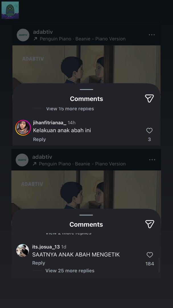 💚 gais kenapa ya sekarang kalo kita berada di posisi mengkritik pemerintah, menolak BoP, mengutuk penjajahan dan peperangan, narasinya selalu anak abah? mksdnya anak abah tu gmn ya..