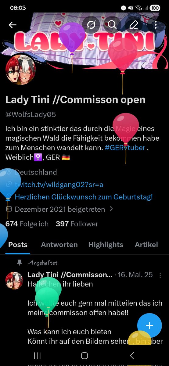 WolfsLady05's tweet photo. Happy birthday to me !!

Heute feiern wir meinen Geburtstag und weil ich Lust drauf habe wird daraus ein kleines 3tägies Event mit tollen Gästen 
Heute mit 
@malfabi29n 
evilyuna und 
@ConstelloCorvus 
Wir machen etwas Kunst zusammen ^^ und starten um 10 uhr auf der WildGang02 https://t.co/tIaKsHlZiM