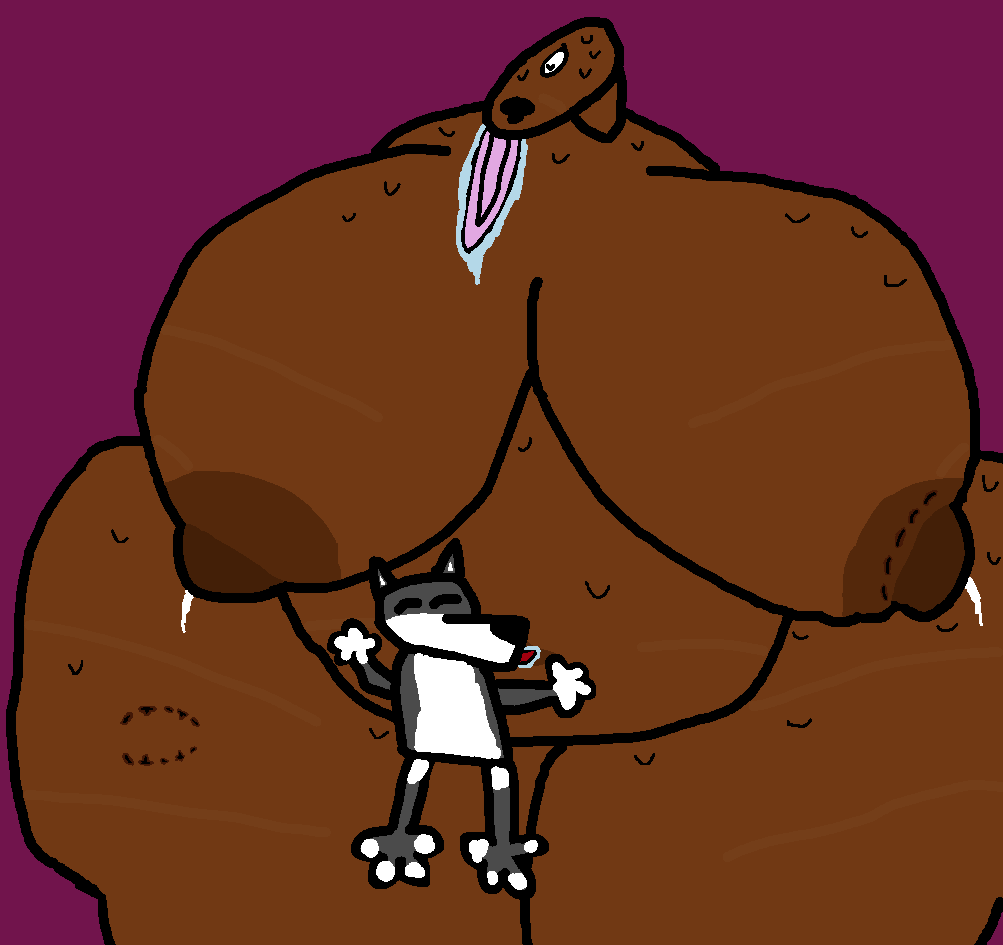 evilplapmaster's tweet photo. and following up my last post, here's some more recent drawings i did that if you can't tell are extremely fucking self-indulgent. i absolutely love my giant doughy wife. (also not much effort was put into my sona, for example the hair being missing because the point is my wife.) https://t.co/VqKBG1VdhB