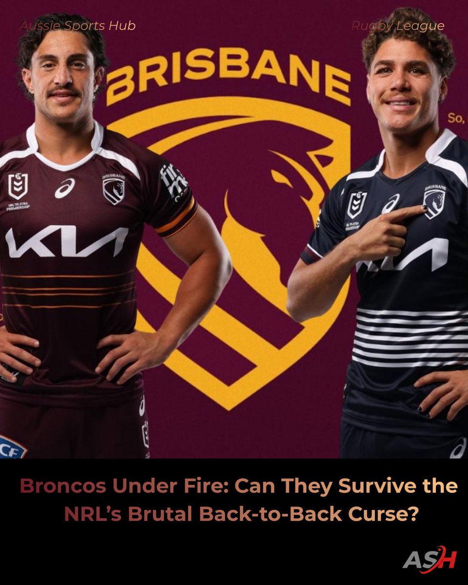aussiesportshub's tweet photo. Broncos fans already planning the parade… but the back-to-back curse is loading 😈🏆
Champions last year… cursed this year? Broncos about to learn the hard way 😬
#NRL #RugbyLeague26 #brisbanebroncos #nrlupdates #xtrends #aussiesportshub https://t.co/E5wiIdGBlB