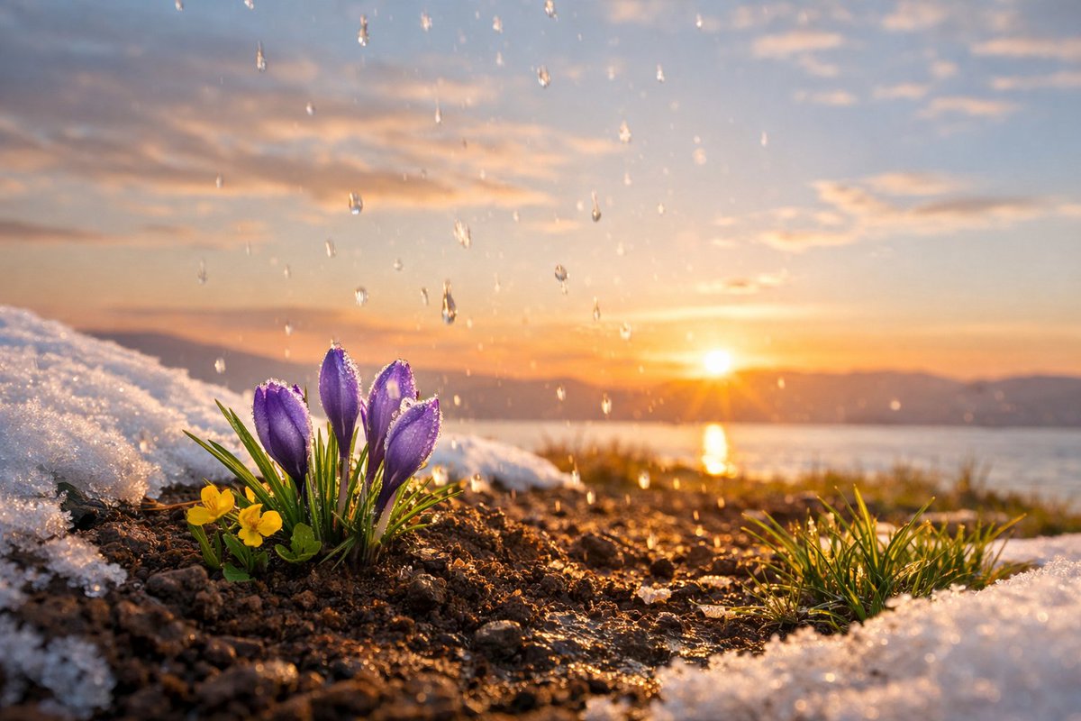Üçüncü ve son cemre toprağa düştü, bahar artık çok yakın.
