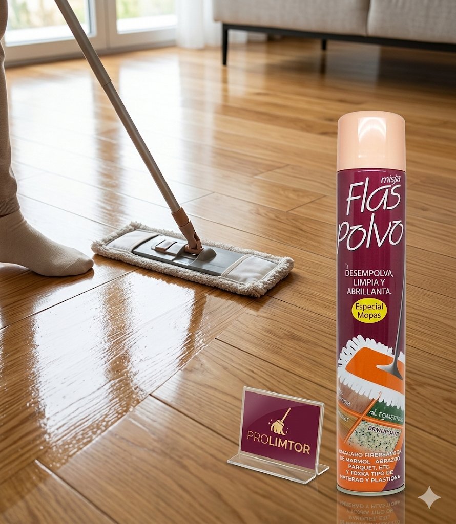 Prolimtor's tweet photo. ¿Suelos con brillo de espejo como en un hotel? ✨🏨 Olvida barrer. El Spray Atrapa Polvo crea un efecto "imán" para pelusas y pelos por solo 4,60€. 🧹
Descubre el truco en nuestra nueva guía 👇
https://t.co/S1H3b8myfL
#LimpiezaProfesional #HogarLimpio #TorresShop #Suelo #Brillo https://t.co/ieXqG0KibP
