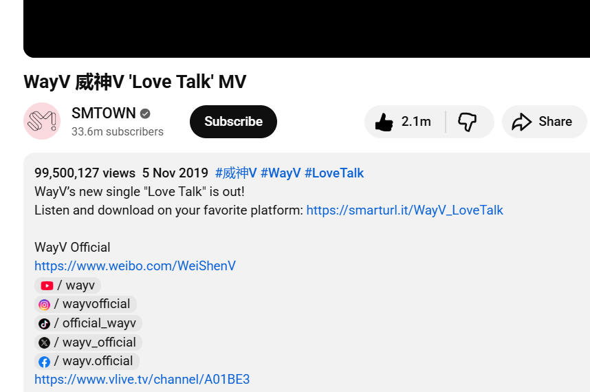 almost a month already pass and Love Talk reach 99,500k+ now 🥳🥳🥳
i guess in 2 months it will reach 100M if the numbers constantly going up