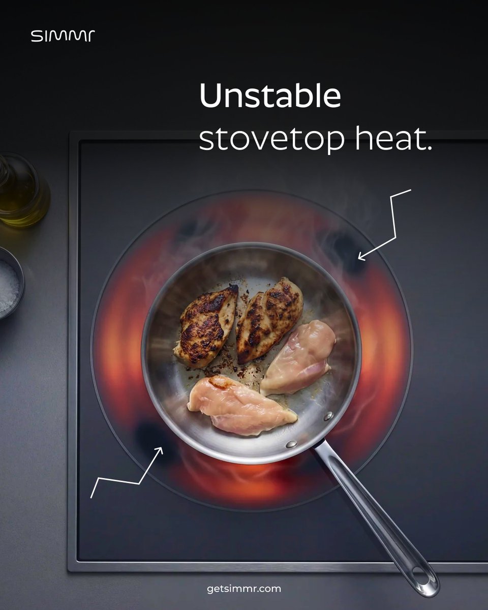 getsimmr's tweet image. Overcooking isn’t a cooking mistake — it’s a heat control problem.
SIMMR keeps temperatures steady and precise so every meal cooks exactly the way it should.

#simmr #getsimmr #smartcooktop #precisioncooking #guidedcooking #cookingmadeeasy #kitcheninnovation #smartcooking