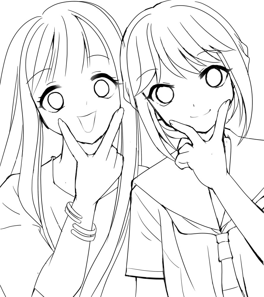 あまりラフ、線画は汚いので公開したくないのですが…今回は特別に追加