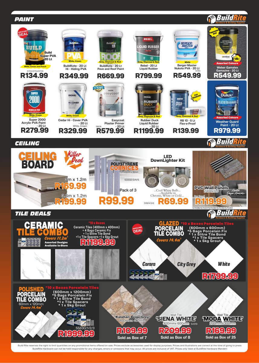 BuildriteH's tweet image. BuildRite Hardware March Madness is now on at Mandeni... Are you ready for these Crazy prices and many more Amazing deals!!!😁

#buildritehardware #Mandeni #mandini #sundumbili #ilembe #ilembedistrict #4490