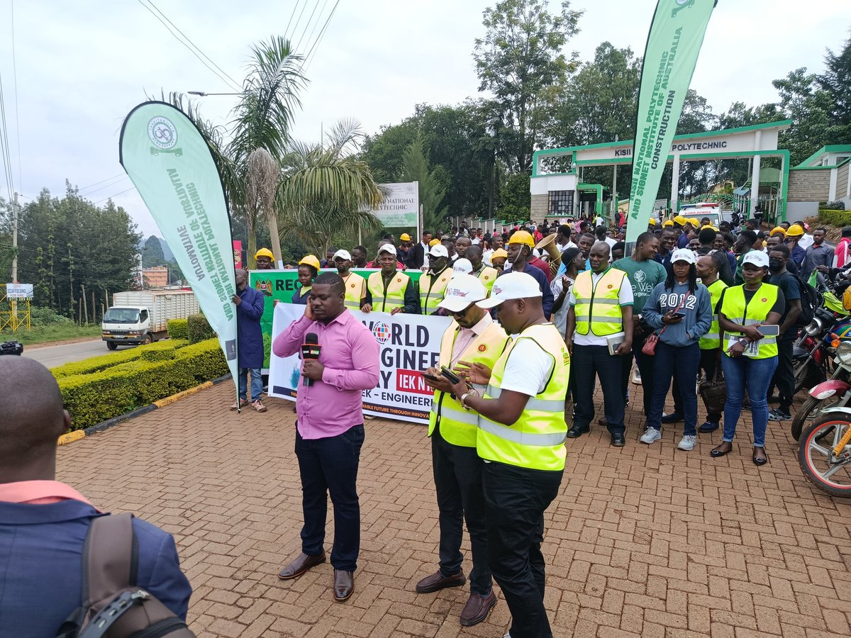 Steve_3864's tweet photo. Successful @ieknyanza celebrations of the World Engineering Day at Kisii National Polytechnic themed "Smart Engineering for a sustainable future through innovation and digitalization"
Glad to part of organizers under the leadership of my seniors. 
@TheIEK https://t.co/Wgru4xPrdJ
