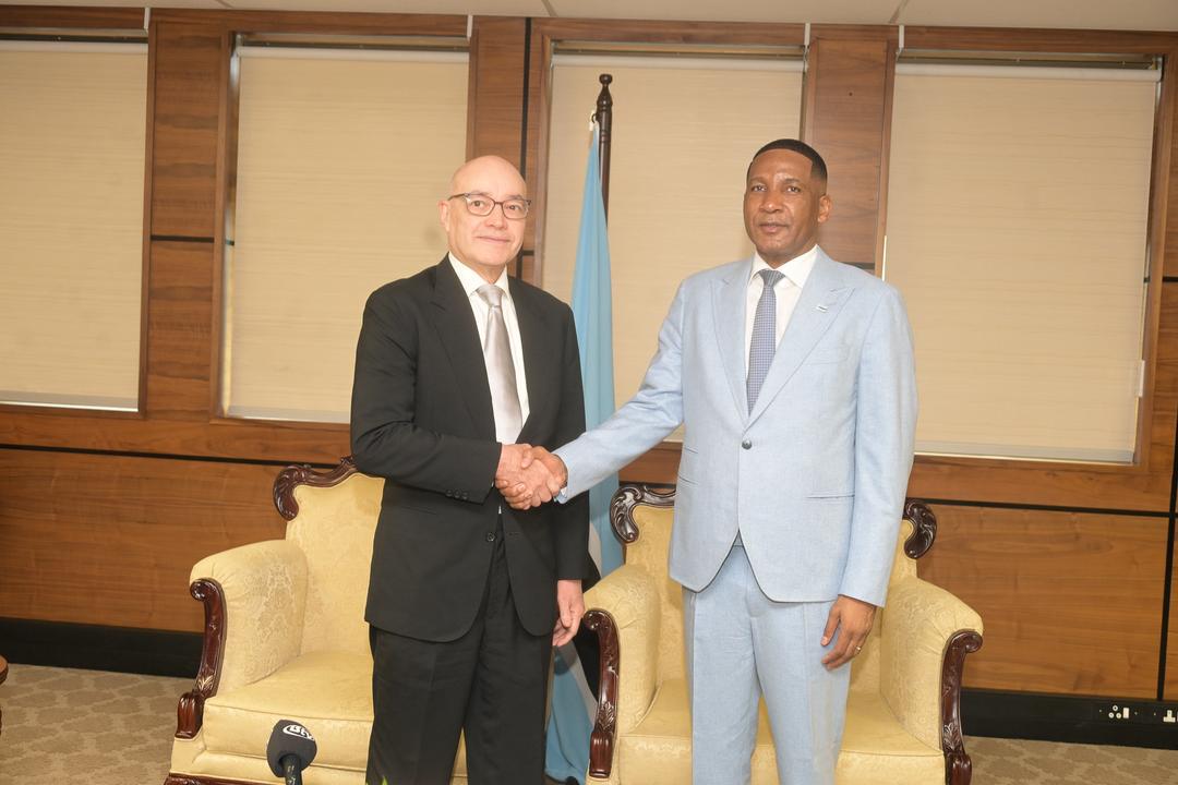embpanamazaf's tweet photo. During a recent visit to Bostwana H.E. Rodrigo Chiari presented letters of credence to its president, Advocate Duma G. Boko. During the ceremony, important bilateral issues for both nations, were discussed. https://t.co/OVfqLRNSca