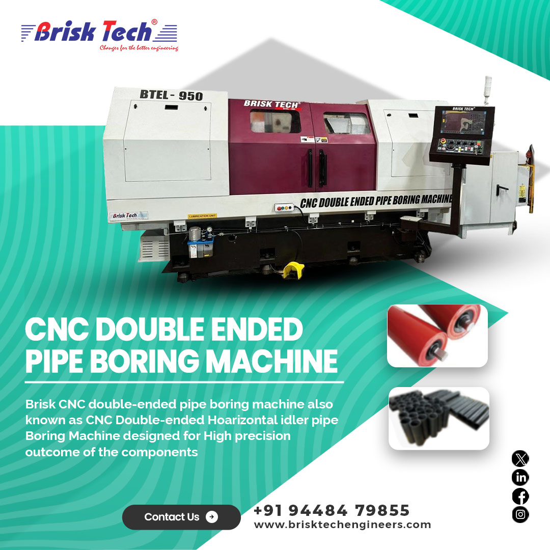 brisktechindia's tweet image. 🚀 CNC Double Ended Pipe Boring Machine – Precision from Both Ends!
Introducing the Brisk CNC Double-Ended Pipe Boring Machine, engineered 

📞Call Us: +91 94484 79855
🌐 Explore more: brisktechengineers.com

#cnc #cncmachine #boringmachine #pipeboring #industrialmachinery