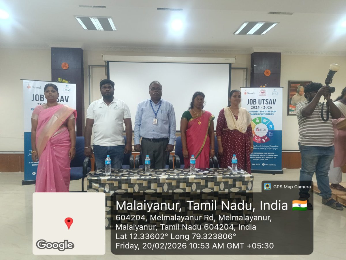 UTindivanam's tweet photo. Job Utsav 2026 
A platform connecting talent with opportunities.
Grateful to partner with Naandi Foundation and Titan through the Titan LeAP and CUIC initiative to empower students with career opportunities and industry exposure.#JobUtsav2026 #TitanLEAP #CUIC #CareerOpportunities https://t.co/7rKWLaIUEM