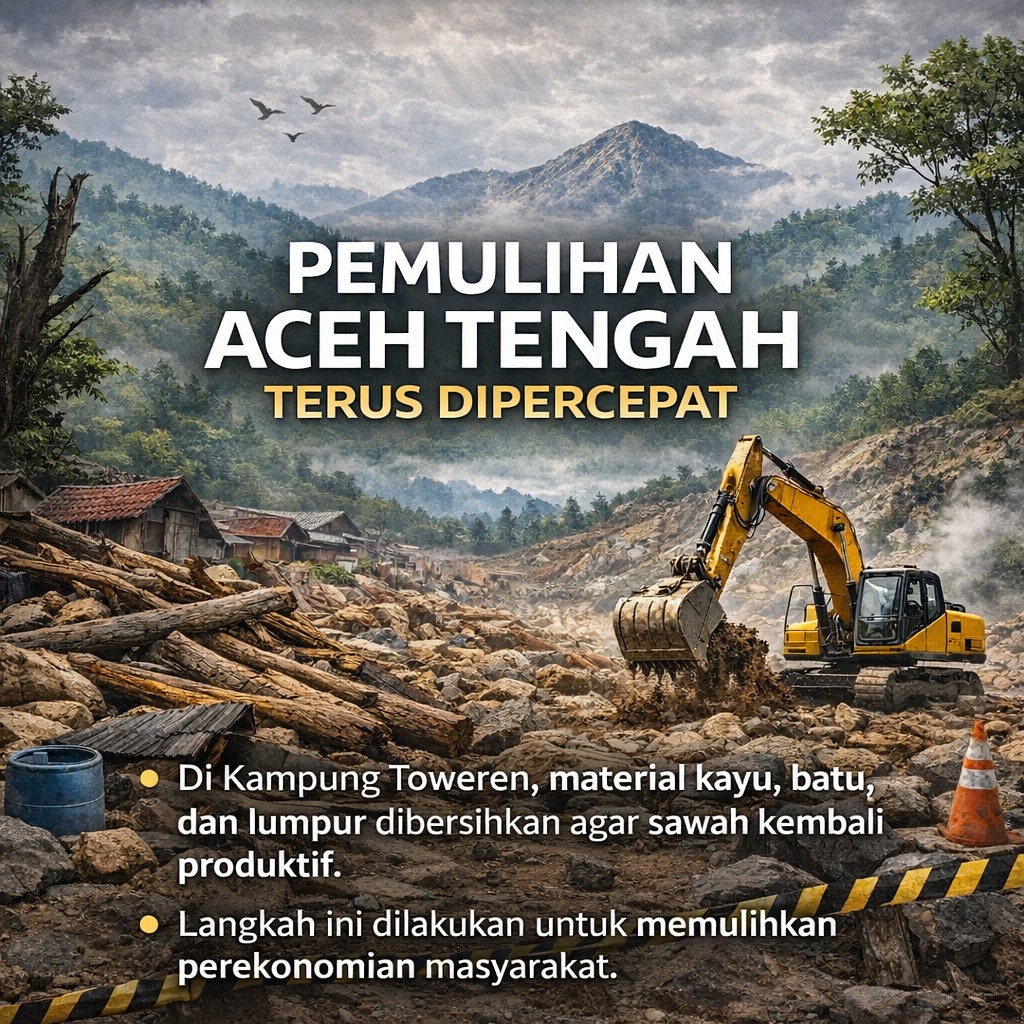Energi positif dari #PemulihanPascabencana di Aceh Tengah nular ke semua warga Kampung Toweren, ekonomi mulai naik