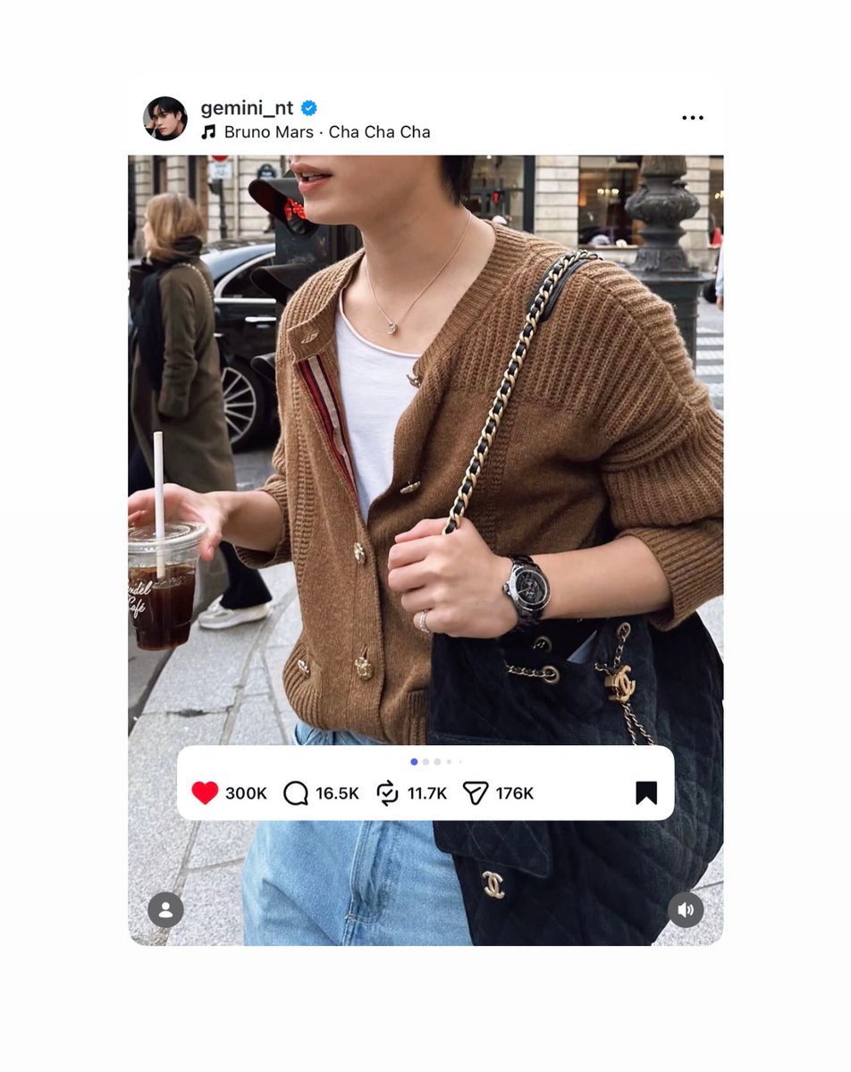 — • Check Check : ❤️ Likes 300K 

เก่งที่สุดดดด !! ตอนนี้ยังไม่ครบ 24 ชั่วโมง แต่ทุกคนทำได้ 300K แล้ว เริส เริส ฝากทุกคนเข้ามาเติมกันได้เรื่อย ๆ สลับกับโพสต์อื่น ๆ ด้วยนะคะ 👏✌️💪

🖇️ : instagram.com/p/DVdj0DsiV0f/…

#CHANELXGEMINI 
#Gemini_NT #เจมีไนน์