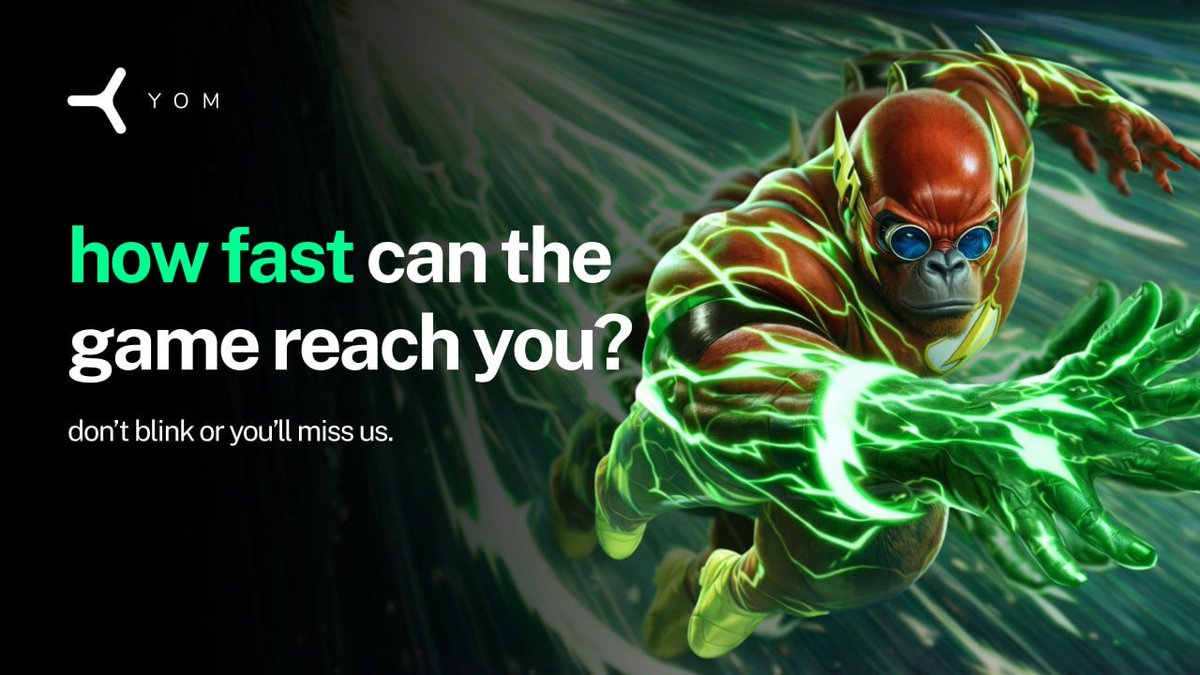 YOM_Official's tweet photo. Gaming used to be about power.

Bigger console.
Stronger GPU.
More specs.

Now it’s about proximity.

How fast can the game reach you? https://t.co/pyhqvp8JIv
