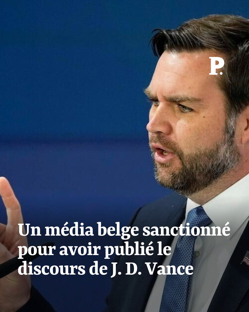 🔴 EXCLUSIF Publier un discours du vice-président des États-Unis peut-il constituer une faute journalistique ? En Belgique, le Conseil de déontologie de la presse vient de répondre par l’affirmative, en sanctionnant le média 21News, qui avait retranscrit le discours de J. D.