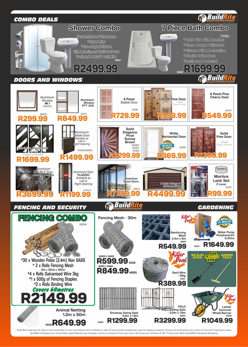 BuildriteH's tweet image. BuildRite Hardware March Madness Sale is now on at Nongoma...Are you ready for these Crazy Prices and many more Amazing deals!!!😁

#buildritehardware #hardware #hardwarestore #affordable #dream
#nongoma #zululand #kwazulunatal #035 #3950