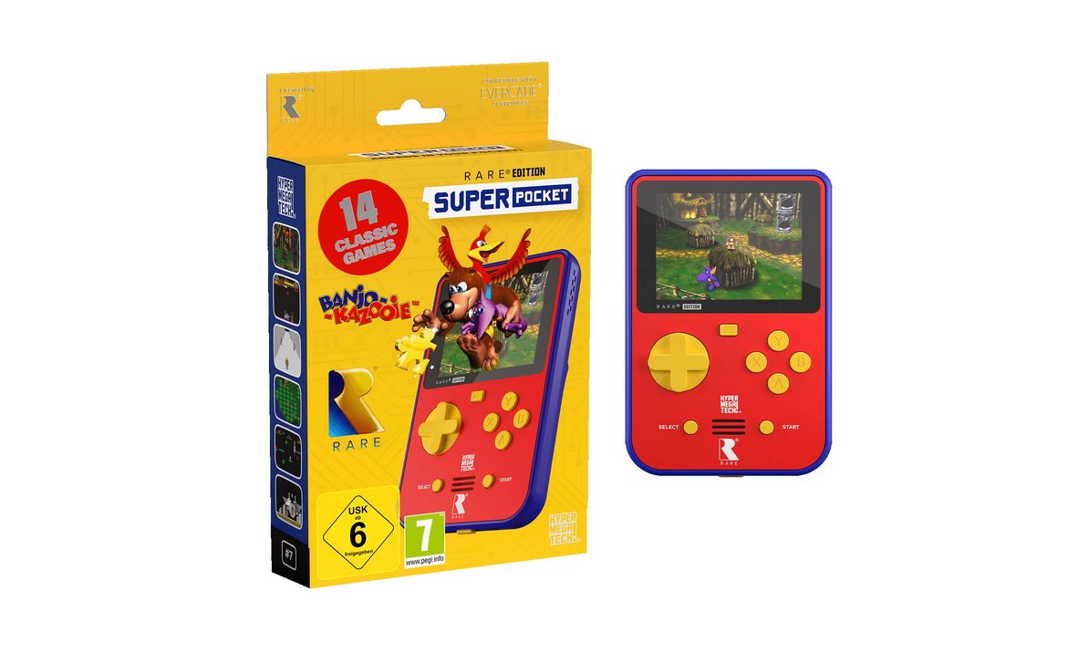 Die neue Super Pocket Rare Edition (Evercade-kompatibel) erscheint im Juli mit 14 Rare-Klassikern, darunter Banjo-Kazooie, Battletoads und Conker's Pocket Tales für 59,99 Euro – jetzt vorbestellbar.

Zu Amazon:
amzn.to/46FrDqi

Affiliate-Link. #Werbung