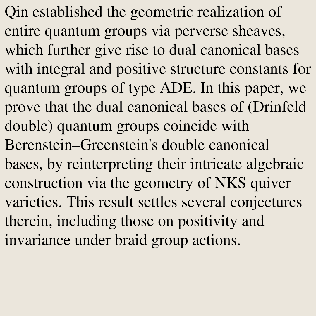 Quantum Algebra Papers (@NHTB) / Posts / X