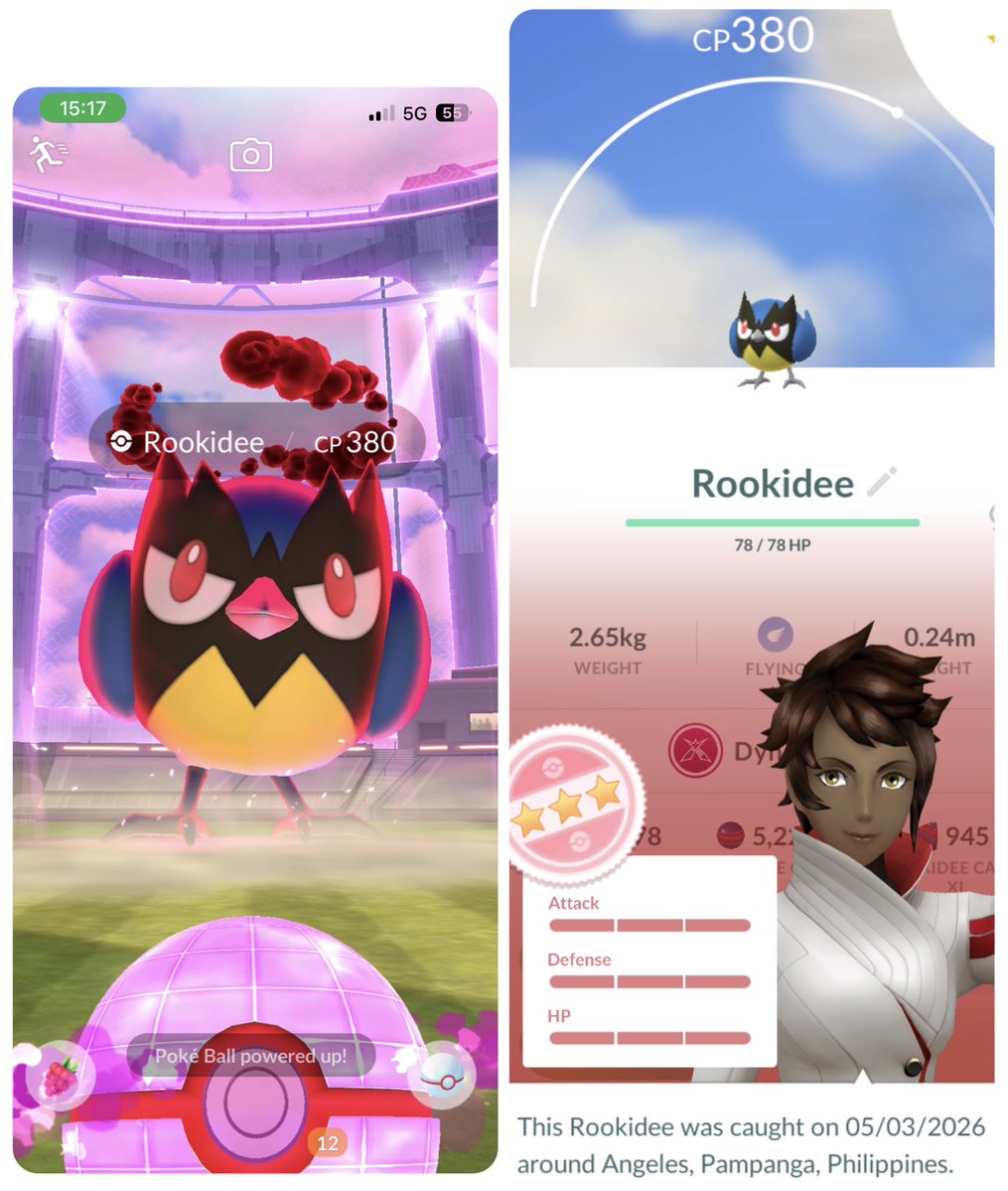 Let’s goooooo

100% Dynamax Rookidee from Philippines 😍😍😍 insta max fo sure