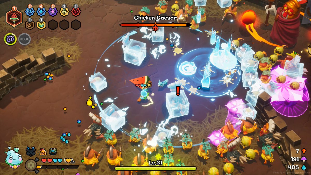 Funguys_Swarm's tweet photo. Indonesian here and we make cartoony survivor bullet hell with roguelite elements! 

Yes, you can fight a Dragonfruit :3 https://t.co/OHnkrJNwOt