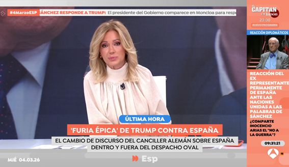 #Audiencias I

👉 <a href="/EspejoPublico/">Espejo Público</a> sube al 13,3% de cuota y vuelve a superar a su inmediato competidor (por +1,2 puntos)

📺 Congrega a 382.000 seguidores de media y 2.343.000 espectadores únicos

📊 Supera igualmente al programa de su rival privado en coincidencia (14,1% vs 13%)