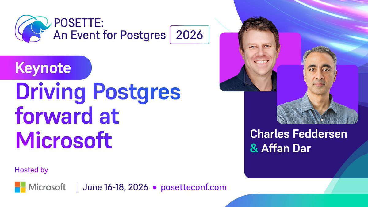 POSETTE: An Event for Postgres 🌟 🎥 #PosetteConf tweet media