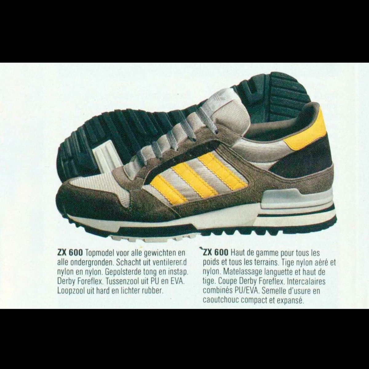 adidas ZX600. Original issues from 1985. Made in France