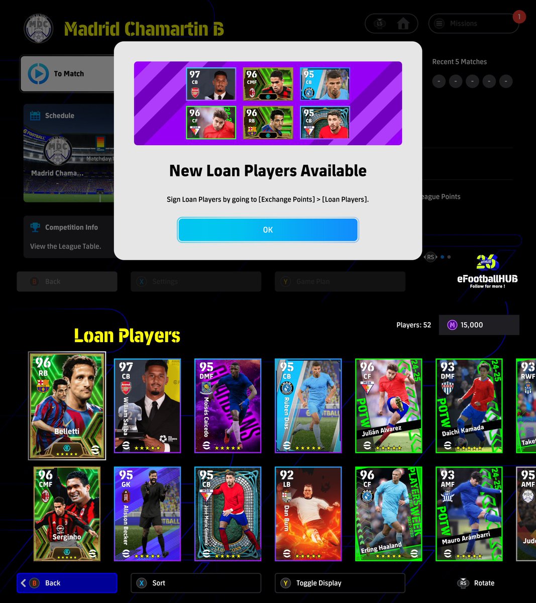 TR_MAESTROGames's tweet photo. [#MyLeague] Belleti (Single-Booster) &amp; Serginho (Single-Booster) make their appearance in the Loan Player List, this month
#efootball #eFootball2026 #efootball26 #efootballhub #efub 
#eFootball2026 #eFootballHUB https://t.co/dwj6M81bfJ