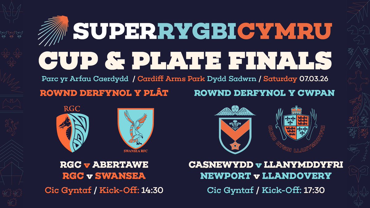 All roads lead to Cardiff Arms Park on Saturday:

🕝 14:30 – SRC Plate Final:
<a href="/RGCNews/">RGCnews🏉</a> 🆚 <a href="/SwanseaRFC/">Swansea Rugby Club</a> 
🕠17:30 – SRC Cup Final:
<a href="/NewportRFC/">Newport RFC 1️⃣5️⃣0️⃣</a> 🆚 <a href="/llandoveryrfc/">Clwb Rygbi Llanymddyfri</a>

Two massive games. One iconic venue. 

Ticket's available on the gate: • £15 Adults • £10 Concessions • U15 FREE