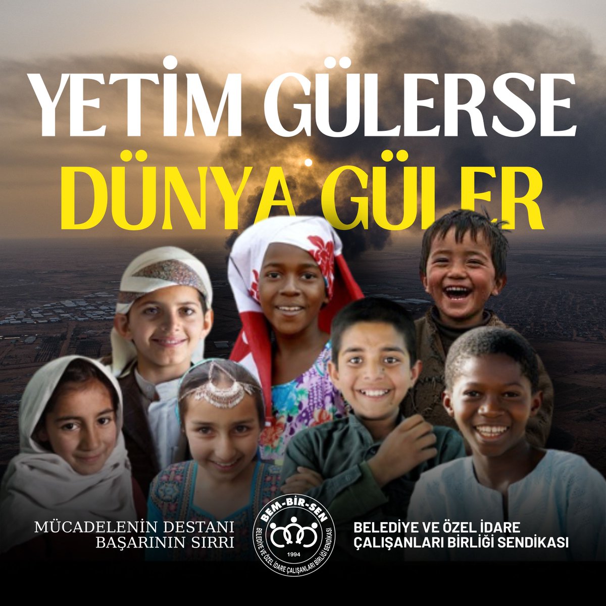 "Bizler yetim Peygamberimizin (s.a.s.) Ümmeti olarak, yetimin yüzündeki tebessümün dünyayı güzelleştireceğine inanıyoruz. Bir yetimi sevindirip, yüzünü güldürene ne mutlu."

Unutmayalım ki, 
"Yetim Gülerse, 
Dünya Güler”  

Yetimler artmasın!
Yetimler mutlu olsun…

#15Ramazan