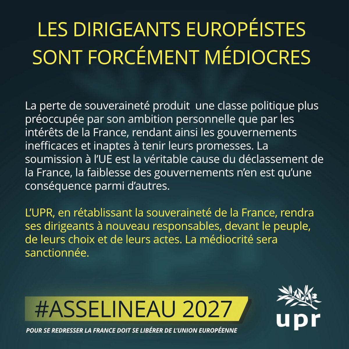 Les personnes stupéfaites par la bêtise des propos tenus par Retailleau devraient écouter le dernier direct de <a href="/f_asselineau/">François Asselineau 🇫🇷</a>, ou n’importe quelle autre de ses interventions sur le sujet, pour se convaincre des faits suivants :

❌ La quasi-totalité des candidats à la