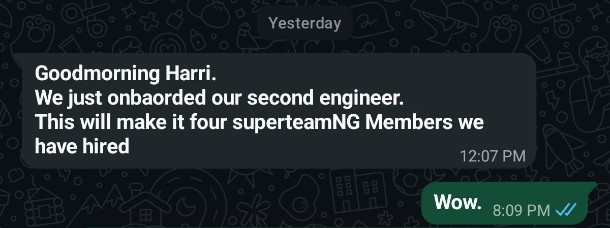 Started out as a Solana hackathon project, now hiring full-time team team members (most of them from the SuperteamNG community). 

Build locally. Scale globally.