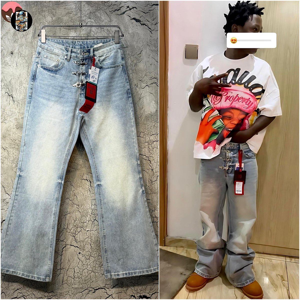 VluxEssentials's tweet photo. *💯QUALITY AUTHENTIC BUCKEL-LOCK JEAN*                                                 
*PRICE 🏷 45,000*           
*AVAILABLE IN SIZES* https://t.co/f1zA2me1EF