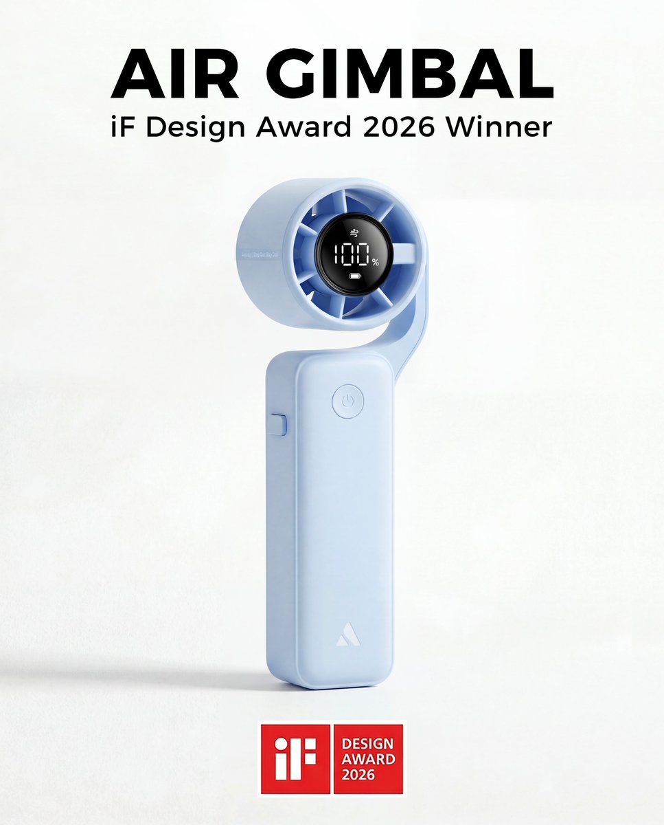 aecoolyofficial's tweet image. We're proud to announce that the Air Gimbal portable fan has won the iF Design Award 2026!

A testament to innovative design and effortless cooling. Thank you for loving it as much as we do.

#iFDesign #iFDesignAward #Aecooly