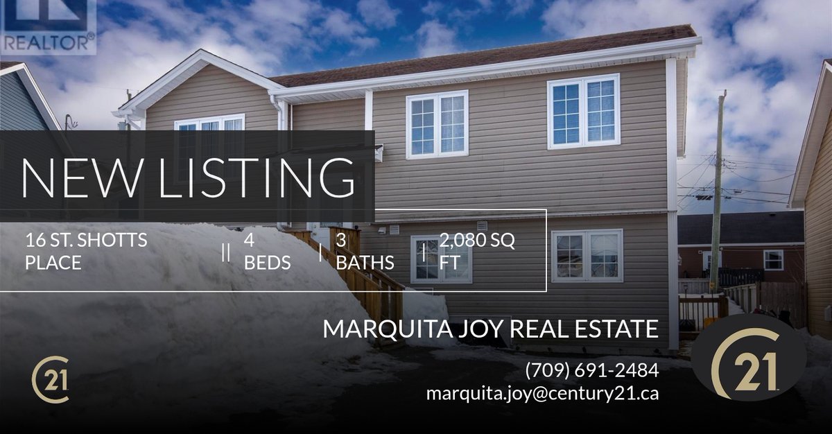 marquitamjoy's tweet photo. 📍 New Listing 📍 Take a look at this fantastic new property that just hit the market located at 16 St. Shotts Place in St. John's. Reach out here or at (709) 691-2484 for more information

Marquita Joy https://t.co/qzEbPd4vNt https://t.co/63GEsgGiA4