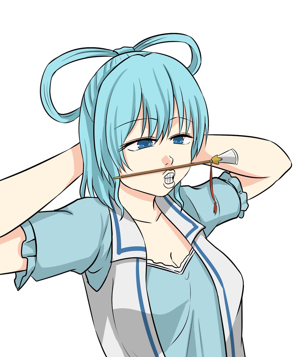青娥さんを描く際、同人誌や小ネタ漫画では真面目な感じで描いてたけどイラストではふざけ気味。 