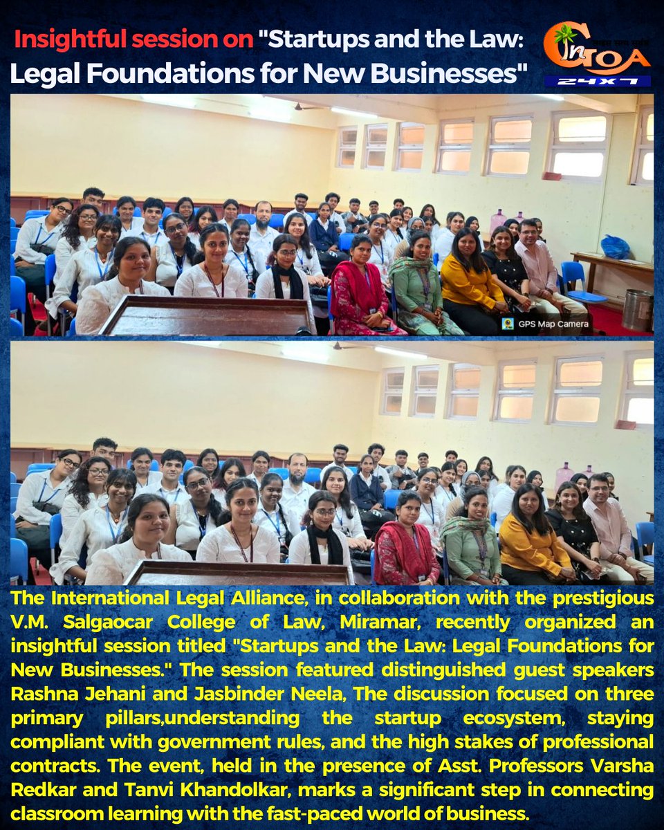 InGoa24x7's tweet photo. Insightful session on "Startups and the Law: Legal Foundations for New Businesses"

#Goa #GoaNews #InsightfulSession #NewBusiness #Law https://t.co/QhpuUUvCG6