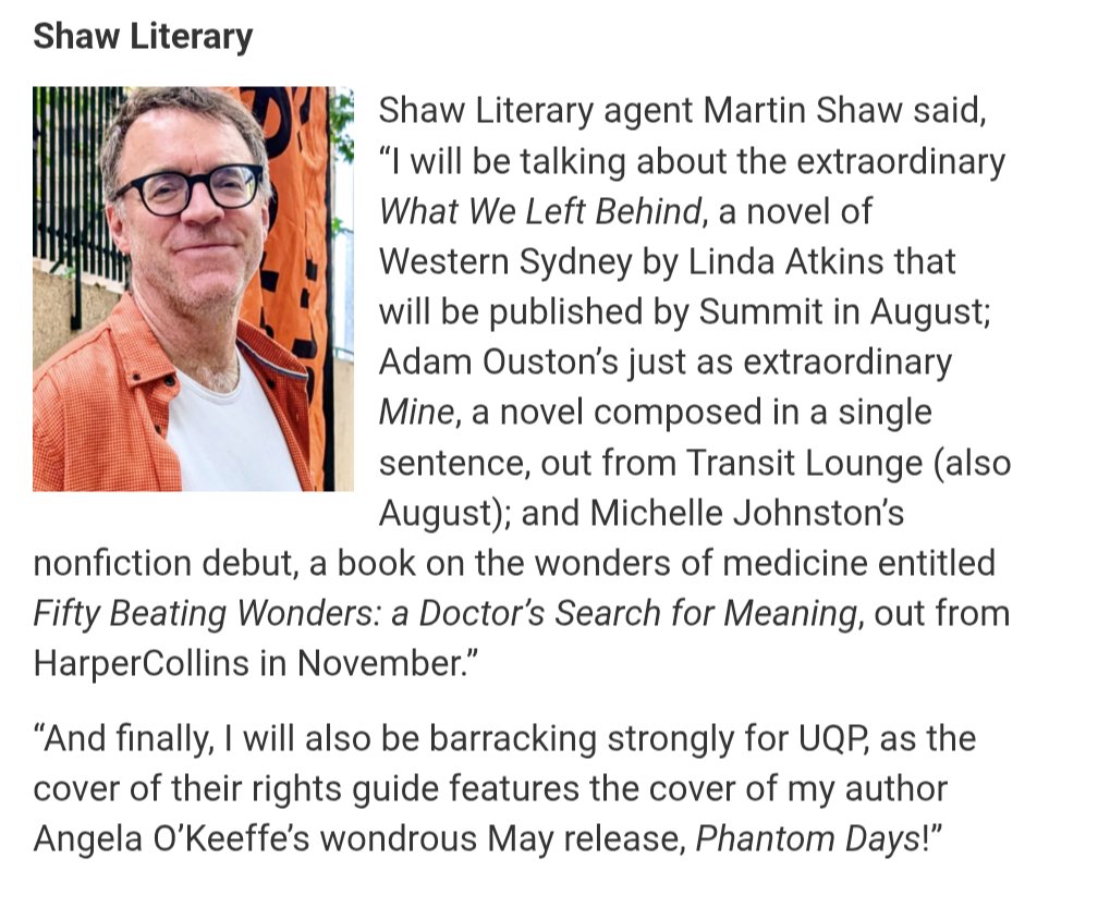 Ok... So this is a proud moment - the magnificent <a href="/thebooksdesk/">Martin Shaw</a> waving the flag for Australian authors at the London Book Fair! 
(Super excited for #westernsydney debut author Linda Atkins!)