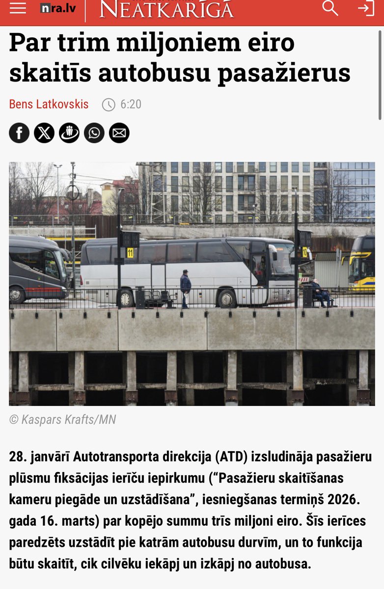 Kārtējā tautas naudas izšķērdēšana‼️ It kā jau biļešu reģistrācija neuzrādītu pasažieru skaitu. Un tās “nobīdes”, ko tur pievieno “zaķi”, ir bijušas visos laikos. Bet tagad, lūk, izdomājuši bezjēdzīgi izpļekarēt 3000000 eiro, kas ir nepieciešami citām būtiskām vajadzībām! 😡
Tādi