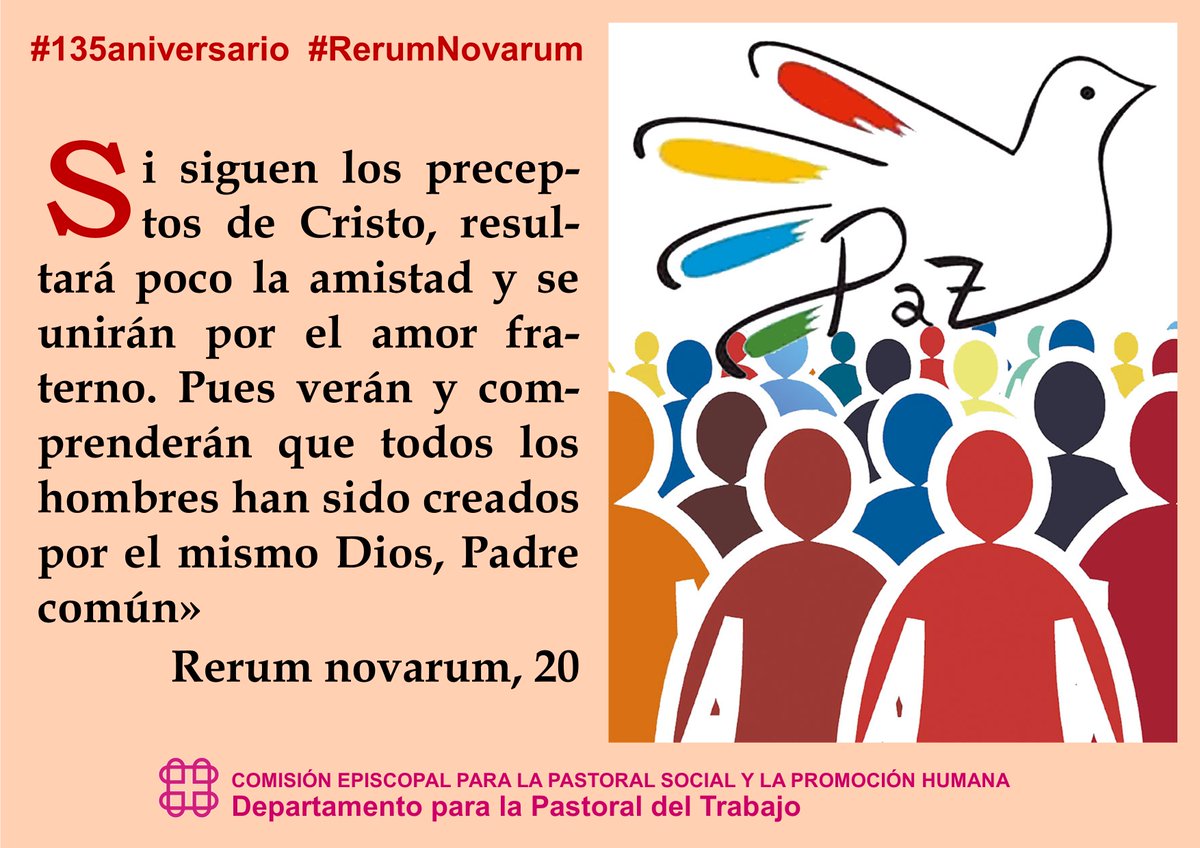 PastoralObrera's tweet photo. 👉 León XIV
📢 "Nosotros debemos anunciar la paz de Jesús, la que Dios quiera para todos"
📢 “Es necesario buscar soluciones sin armas para resolver los conflictos”
@PastoralSocial9
#ConstructoresdelaPAZ
#135Aniversario #RerumNovarum https://t.co/EghHm6uDeM