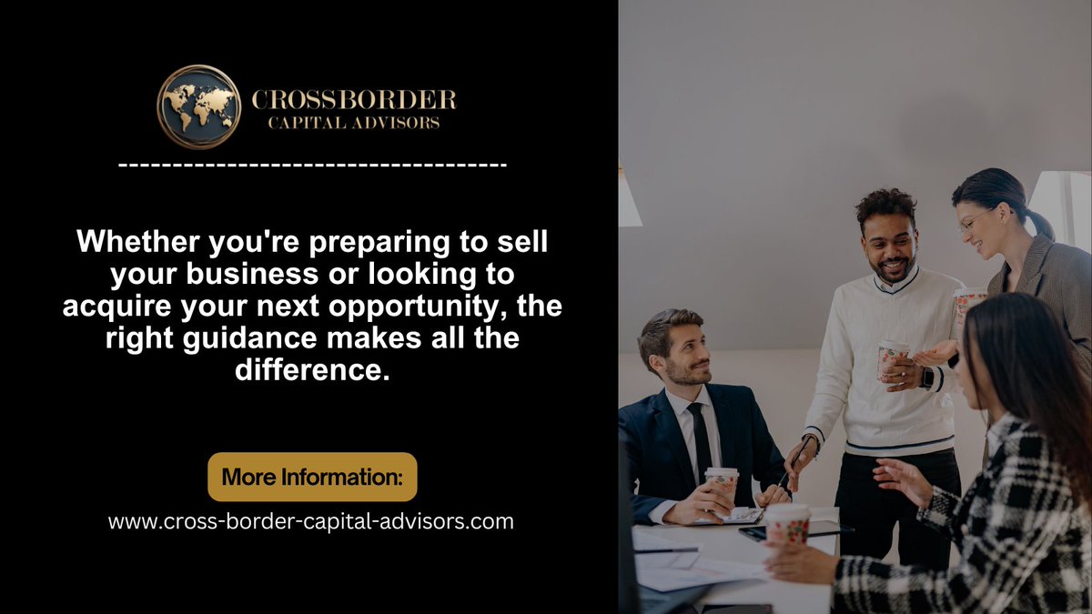 cbc_advisors's tweet photo. Whether you're preparing to sell your business or looking to acquire your next opportunity, the right guidance makes all the difference.

Our expert advisors provide trusted, strategic counsel at every stage — from valuation to negotiation to closing — ensuring a seamless transaction that maximizes your value and protects your interests.

Visit: https://t.co/raiQjcvMob

#BusinessAdvisory #MergersAndAcquisitions #BusinessGrowth #StrategicAdvisory #CBC_advisors