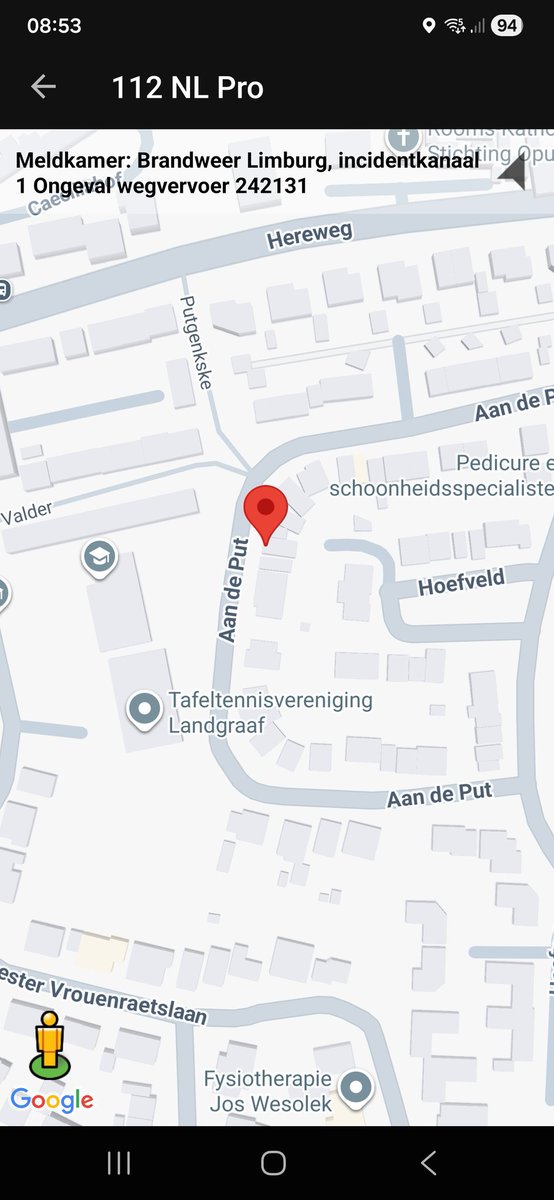 Ongeval wegvervoer in Landgraaf