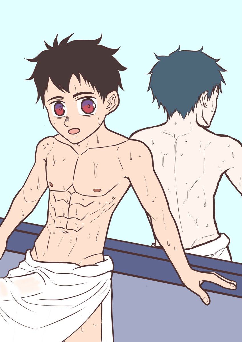 Galwius's tweet photo. <<Aegm>>

Pict 1 - "Tch why nobody here, i'm so horny"

Pict 2 - "Woah such a nice ass..."

Pict 3 - "Oi come here, i wanna f*ck you so badly!"

#Aegm
#Shota https://t.co/8nBYfgNhCJ