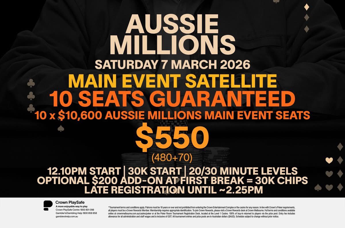 Aussie Millions tweet media