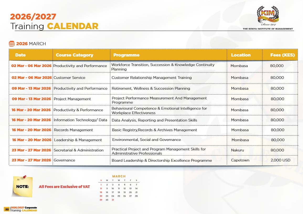 The Kenya Institute of Management tweet media
