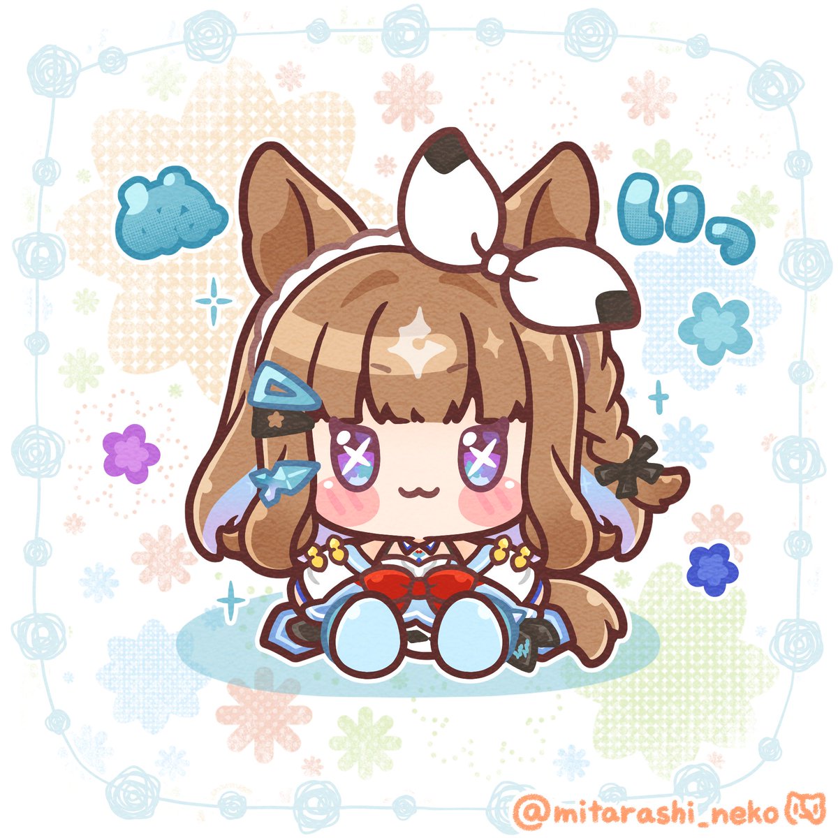 mitarashi_neko's tweet photo. ぬいぐるみ風のアモアイちゃん🎀
#ウマ娘 #アーモンドアイ https://t.co/9d0qQhJjEW