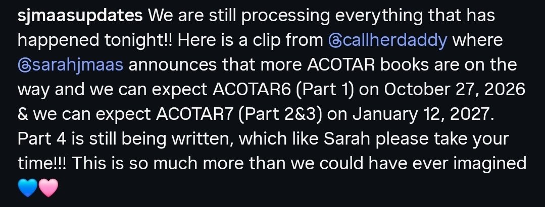 It is the same book y'all. Acotar 6 is the equivalent of a part 1 in a normal book and Acotar 7 is part 2 and 3 of the same book.