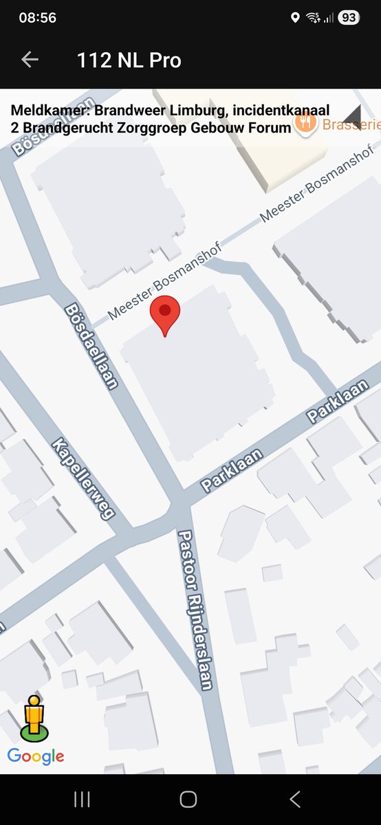 Brandgerucht bij Zorggroep Gebouw Forum