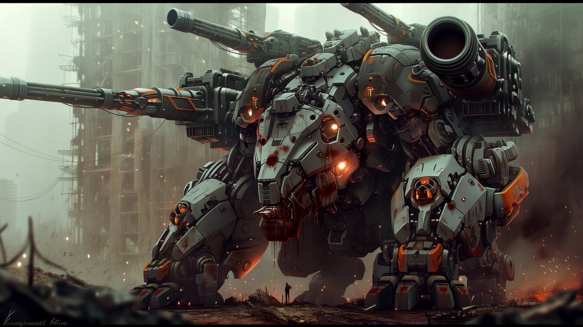 kugerukokok's tweet photo. day 5 from #mechapunk series
king-kong : colossal class weapon, triple pilot configuration, agile but also heavy duty mech
#mech #cyberpunk #kingkong https://t.co/ChneHfYvyk